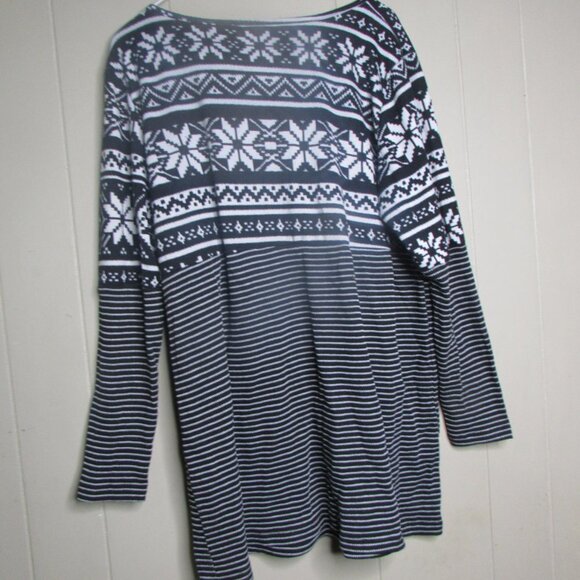 Ma Cherie Maternity Shirt M 3/4 Sleeve Black White - Picture 9 of 11